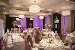 Bedford Lodge Hotel wedding uplighting